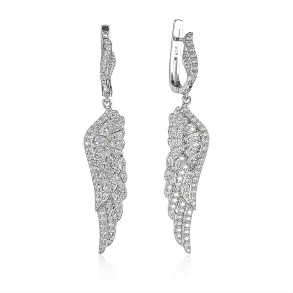 Sterling Silver Angel Wings Earrings for Women - namana.london