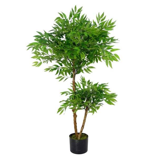 Leaf 100cm Luxury Artificial Mini Ruscus Tree - Premium Range