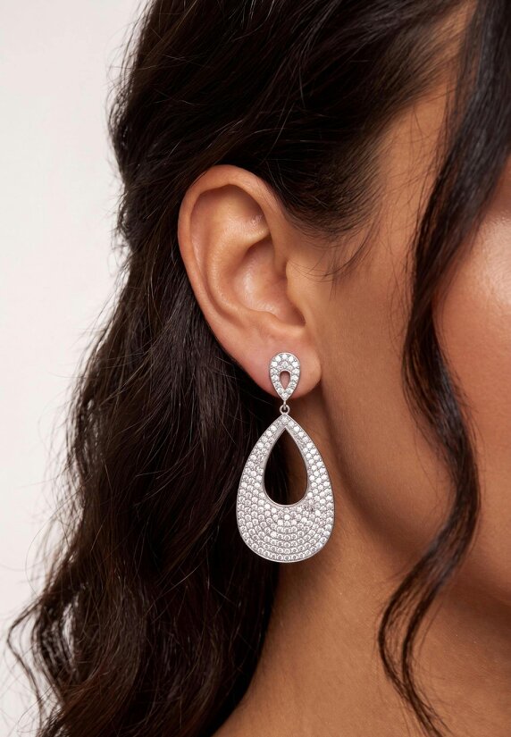 Latelita Samira Teardrop Earrings Silver