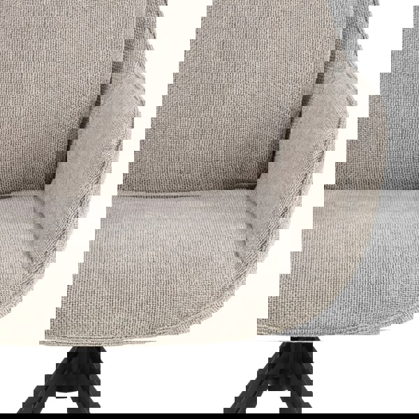 Furniture To Go Angus Dining Table in Black 200x74cm Included 4 Carrie Swivel Dining Chairs in Sand