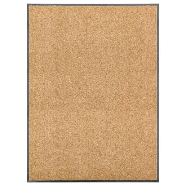 Berkfield Doormat Washable Cream 90x120 cm