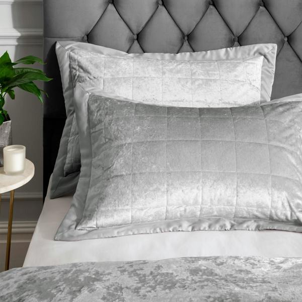 Catherine Lansfield Crushed Velvet Pillowsham Pair
