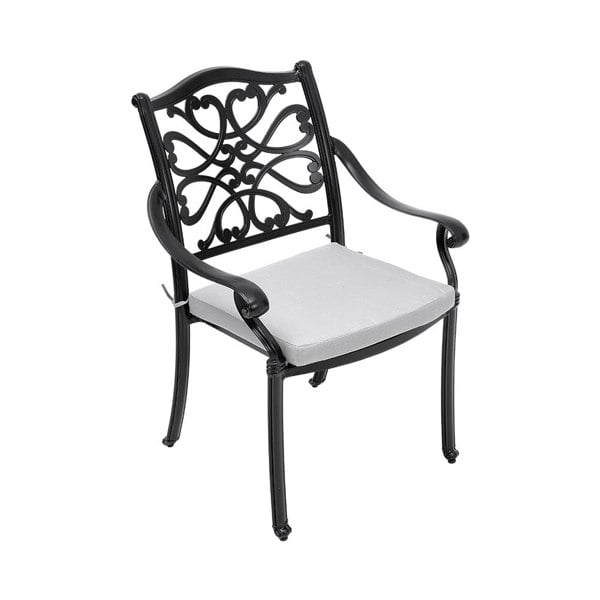 4Pcs Aluminum Outdoor Patio Dining Armchair with Thick Cushions Patio Side Chairs Living and Home