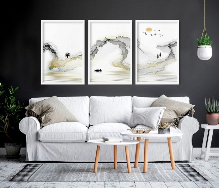 Japanese art wall | set of 3 framed wall art