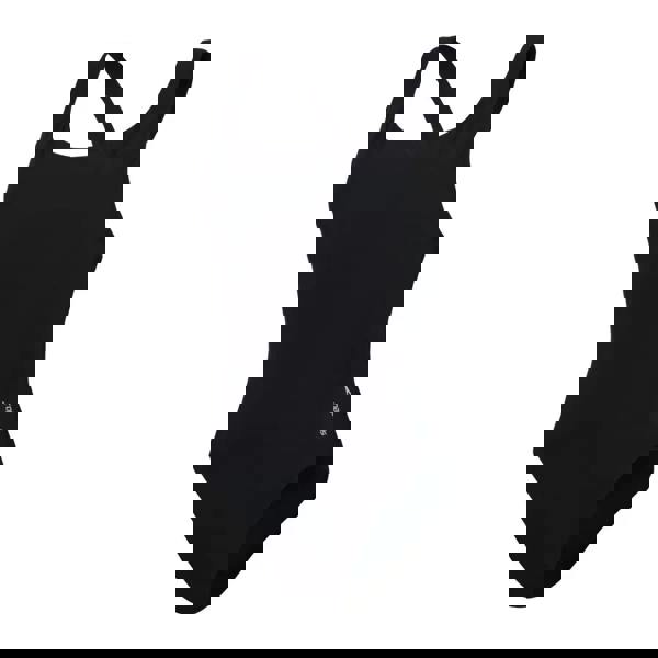 Black Speedo solid highneck scoop swimsuit with racerback design