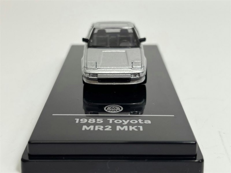 Paragon 1985 Toyota MR2 MK1 Super Silver Metallic LHD 1:64 Scale 55363