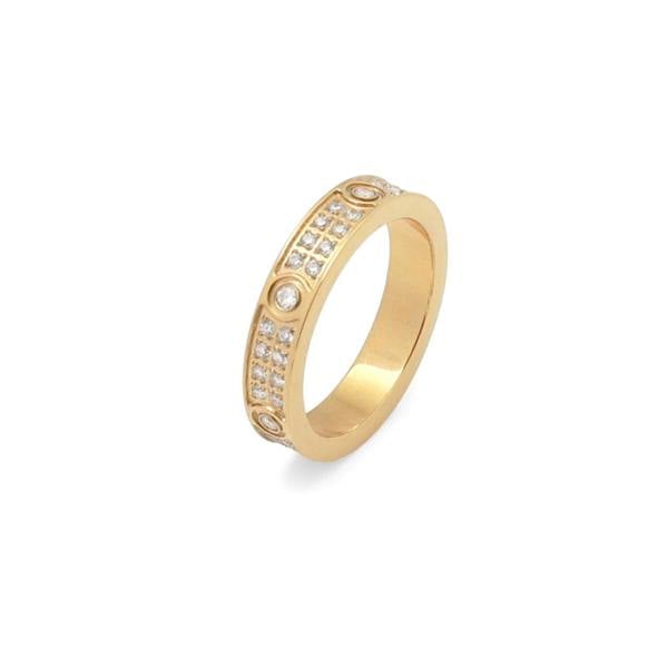 Say It With Full CZ Stone Ring - Yellow Gold