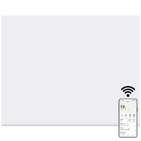 MYLEK Panel Space Heater White 0.5KW Eco, Smart and WiFi App Slimline Low Energy - Wall Mounted, Bathroom IPX4
