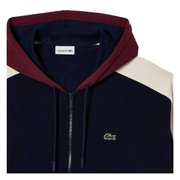 Lacoste Mens Full Zip Hoodie - Navy - 