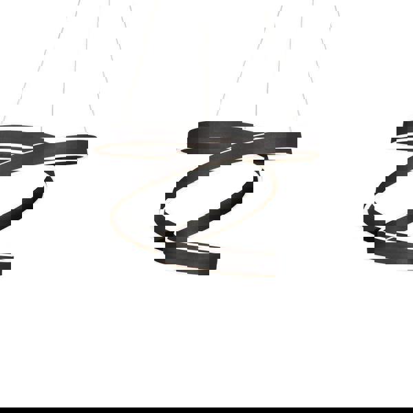 Milagro Andromeda LED Pendant Lamp In Black Flowing Design