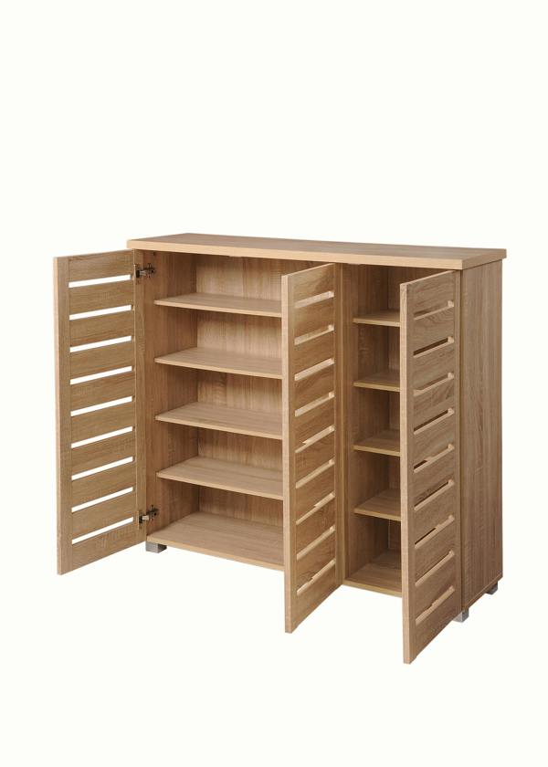 Timber Art Design 5 Tier Shoe Storage Cabinet 3 Door Cupboard Stand Rack Unit