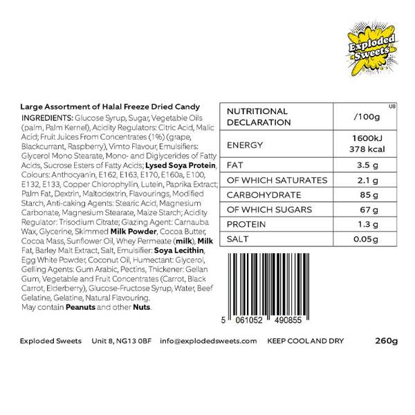 Exploded Sweets Mega Mix - Halal | Exploded Sweets | Freeze Dried Sweets UK
