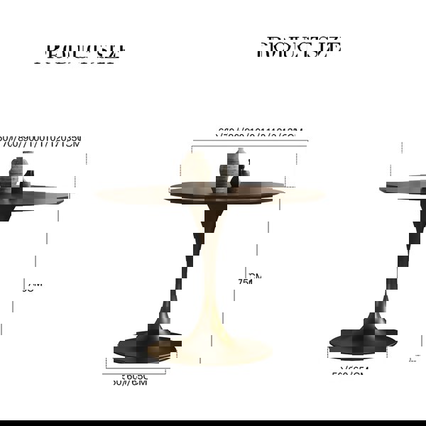 Justina Small Round Dining Table, Solid Wood-Rit Concept-Rit Concept