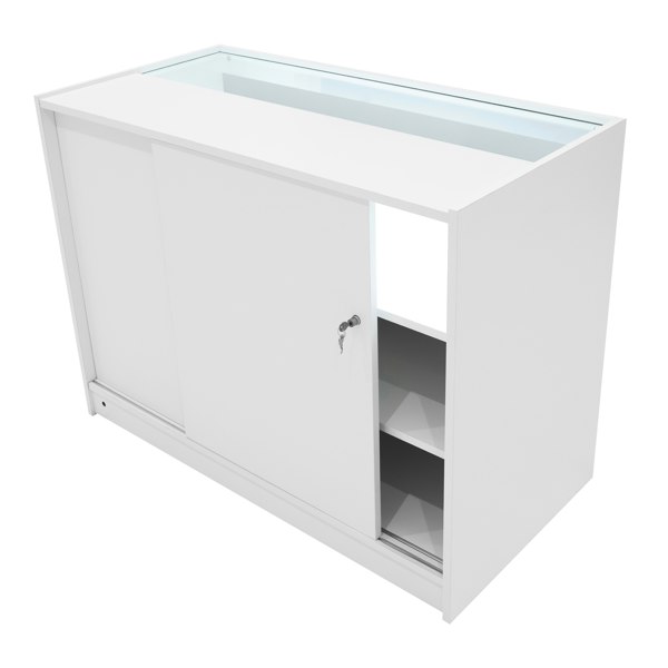 Monstershop Demeter LED Shop Counter Set K1200, B1200 & LM60 - White
