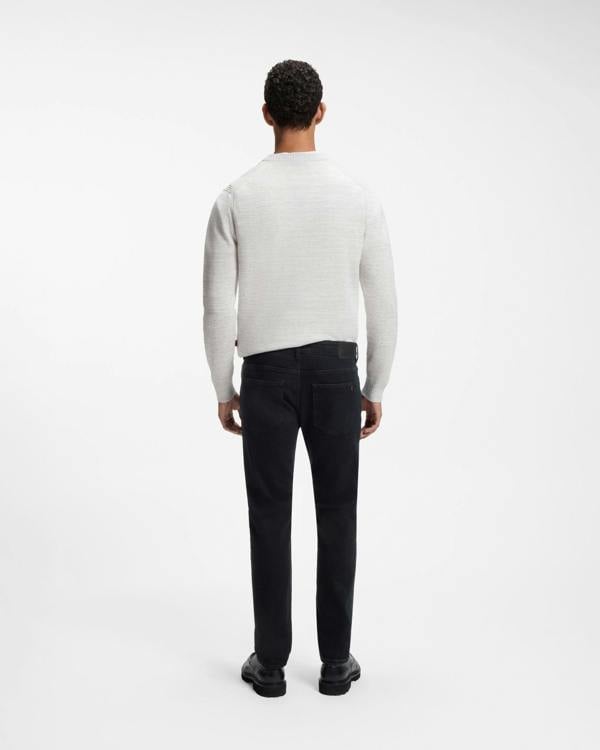 BOSS Orange DELAWARE BO Mens Slim Fit Jeans - Dark Blue 404 back, full length