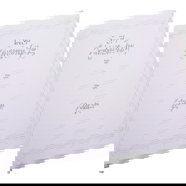 Beautiful White Satin Fabric Christening Guest Book with Silver Metal Cross Image 4
