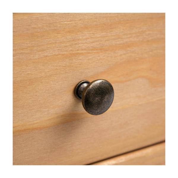 Cabinet Bits Lugo Waxed 3 Drawer 3 Door Sideboard Brass Knob