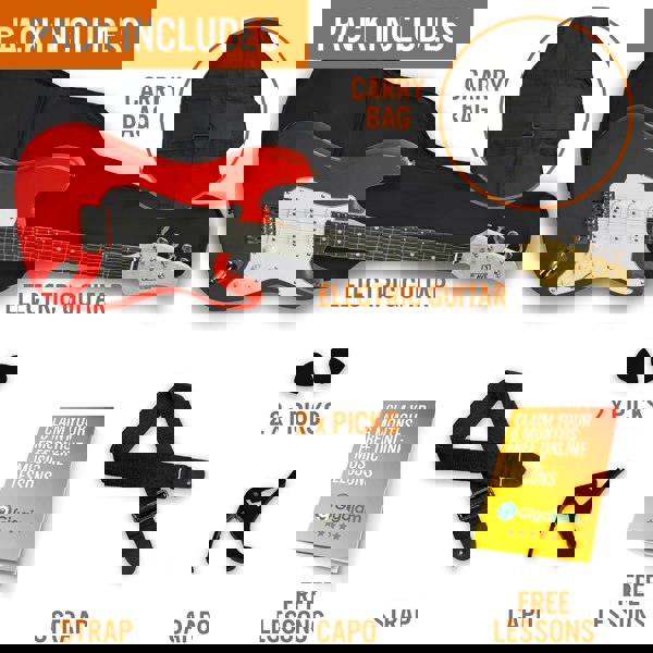 3rd Avenue Full Size Electric Guitar Red Electric Guitars#Colour_Red