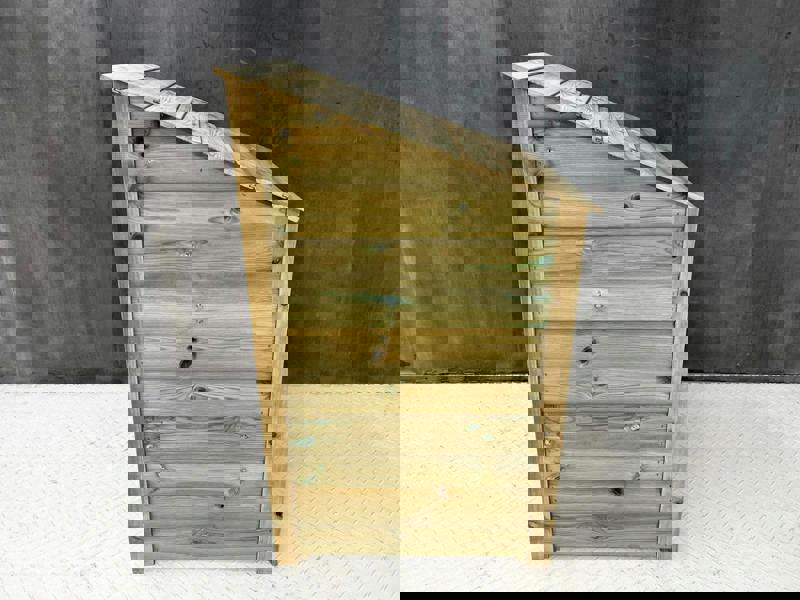 Arbor Garden Solutions Wooden Premium Tongue/Groove Log Store with Shelf (W-79cm, H-126cm or H-180cm, D-88cm)