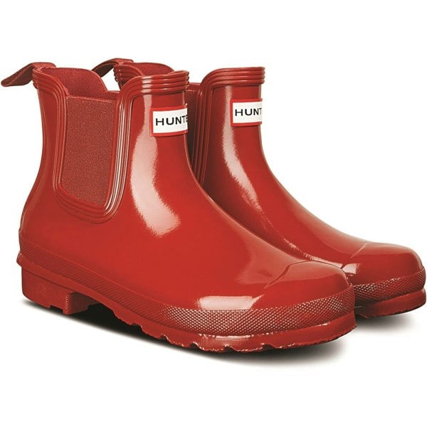 Hunter Womens Original Chelsea Gloss Boot Womens - Military Red