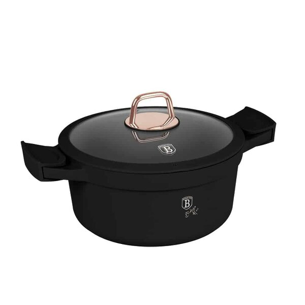 Berlinger Haus Casserole with lid, 24 cm Berlinger Haus BH1457 Black Rose