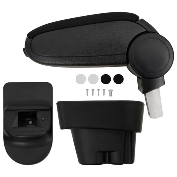Berkfield Car Armrest Black 12x36x(33.5-48) cm ABS