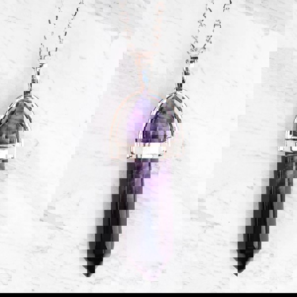 Myga Silver Plated Crystal Pendant