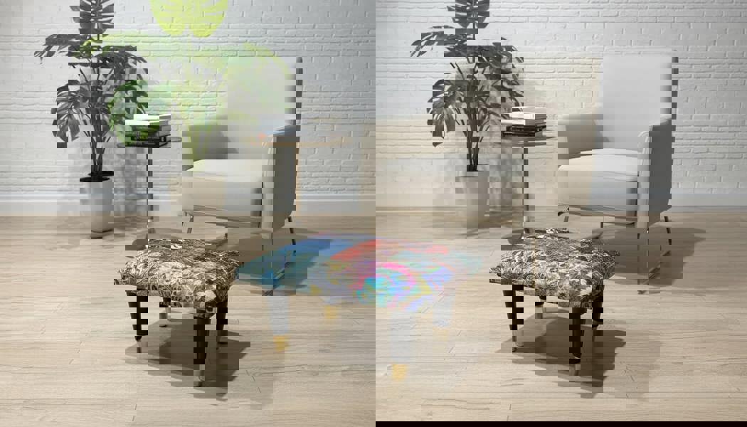 Handmade Velvet Footstool Pouffe – Small Compact Footrest UK - ISTOOLS