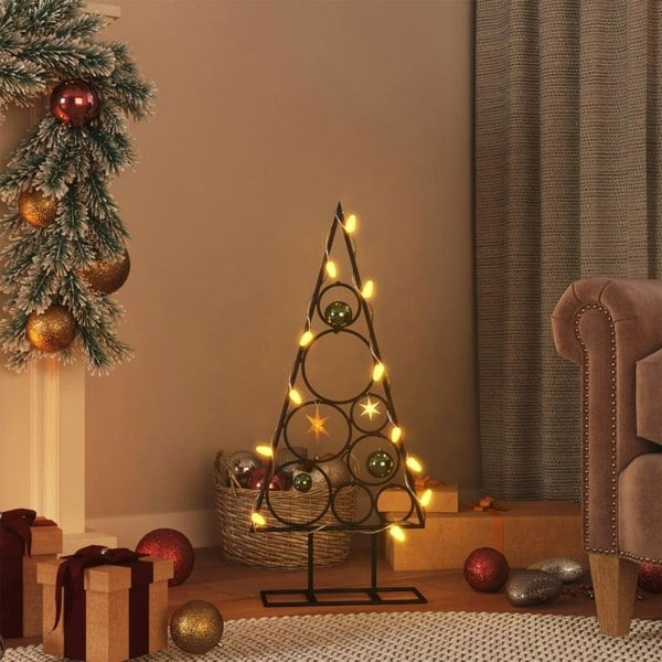 Berkfield Metal Christmas Tree for Decoration Black 60 cm