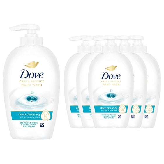 Dove Care & Protect Hand Wash, Deep Cleansing with Anti-Bac Effect, 6x250ml