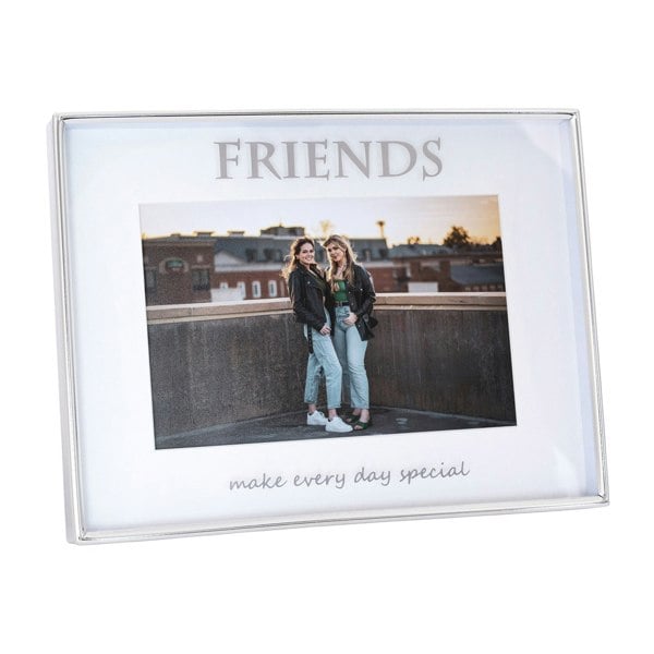 Contemporary Silver Plated Friends 4x6 Picture Frame for Wall or Table Image 3