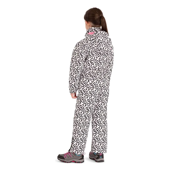 Trespass Girls Heysen Leopard Print Ski Suit - White