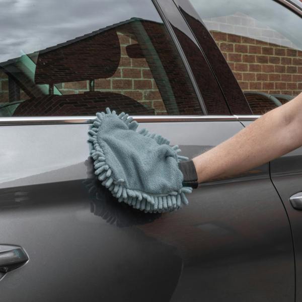 JVL Microfibre Hand Mitt - Grey