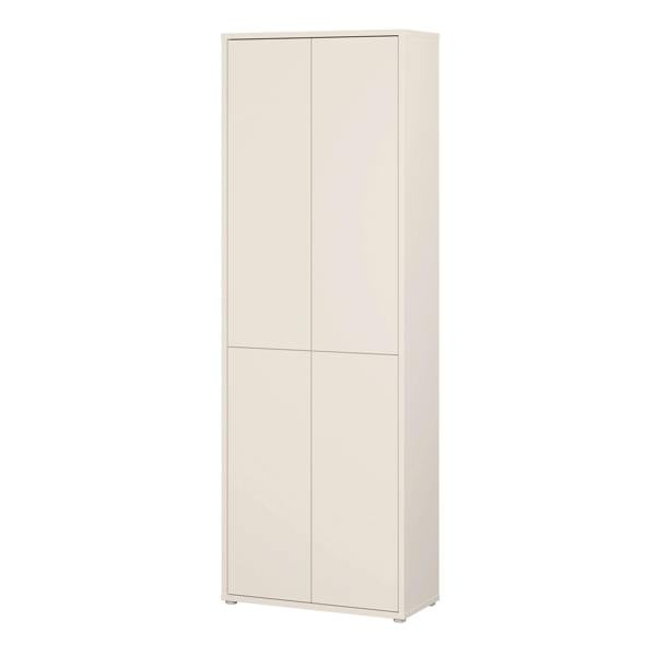 Furniture To Go Alice Springs 4 Door Tall Storage Cabinet with Push-to-Open Doors in Sand