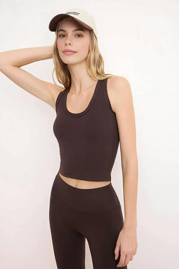 WOVCOR Brushed Soft Fabric Knitted Sport Blouse