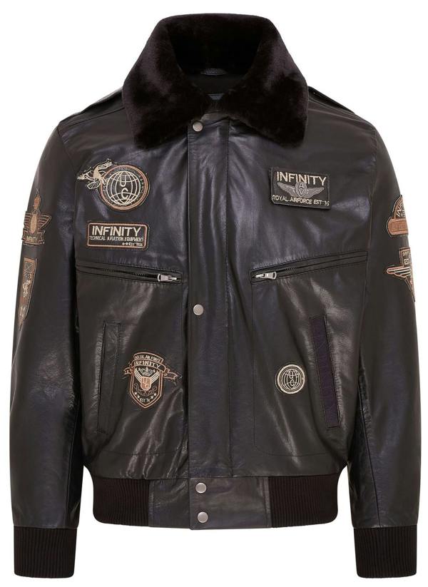 Infinity Leather Mens Leather US Air Force Bomber Jacket- Lieksa