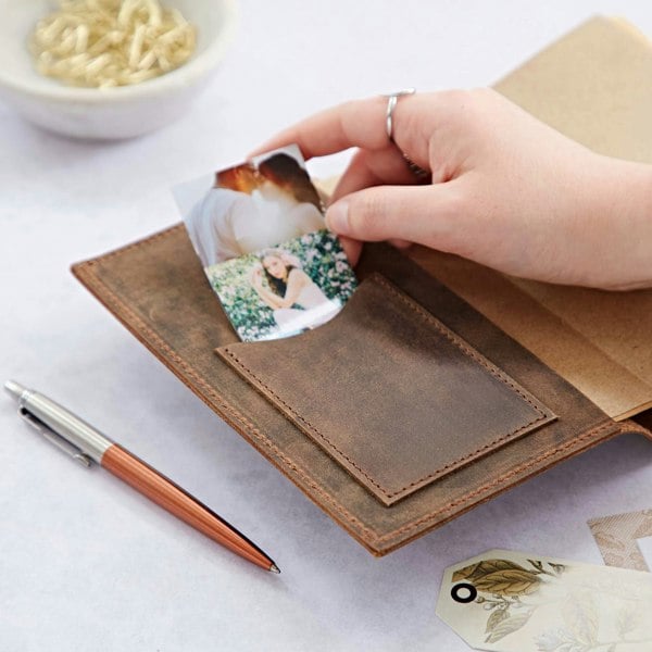 Paper High Compass Buffalo Leather Journal