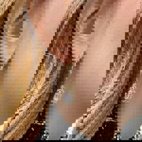 long drop earrings gold teardrop wedding