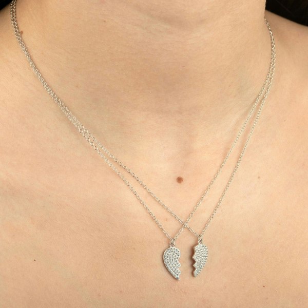 Gold Trip Best Friends Heart Necklace Set