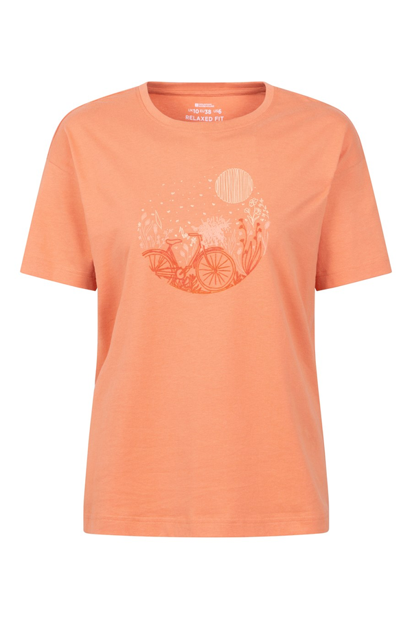 Mountain Warehouse Womens Bicycle Relaxed T-Shirt - Orange