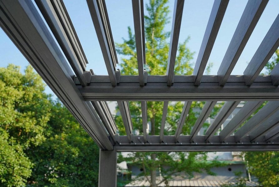 3m x 3m Aluminium Pergola with Manual Louvre Roofing