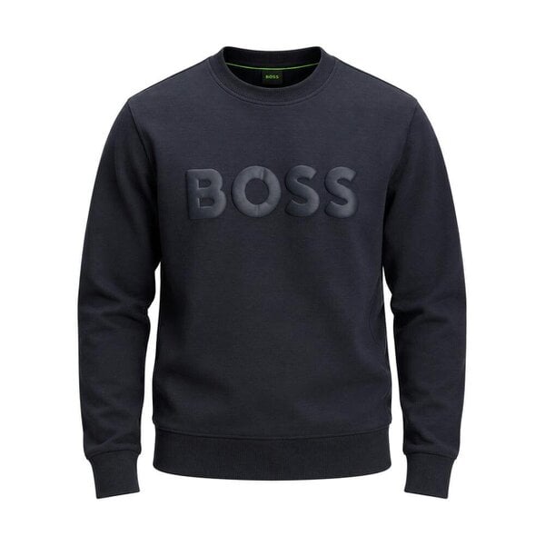 BOSS Salbo Tonal Logo Sweatshirt Dark Blue