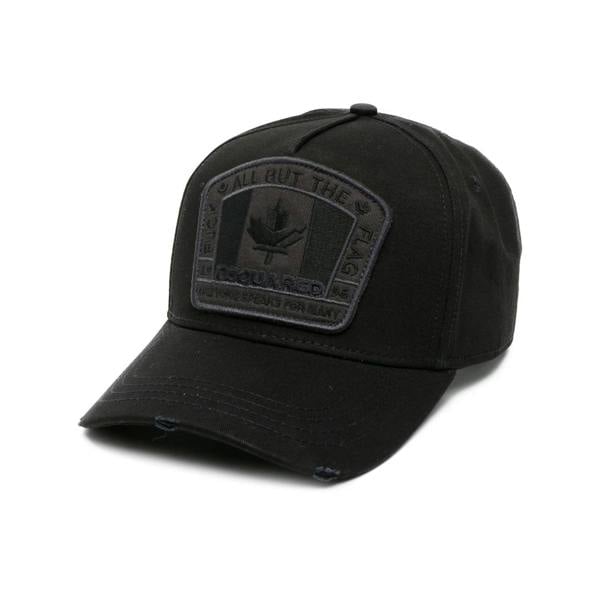 Dsquared Flag Patch Logo Cap   in  Black