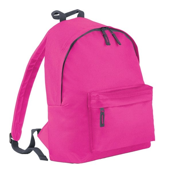 Bagbase Childrens/Kids Fashion Backpack - Fuchsia/Graphite