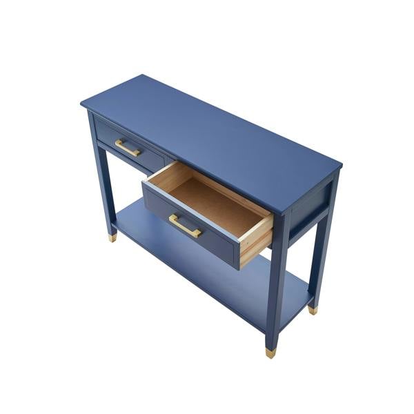 Cabinet Bits Palazzi 2 Drawer Console Table Blue H80 W105 D35cm