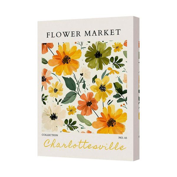 Benjamin Tate Design Floral Canvas Wall Art Flower Market Charlotteville Collection