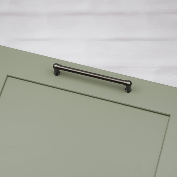 Handle & Home Brushed Grey Industrial Pipe Style Cabinet D Bar Handles