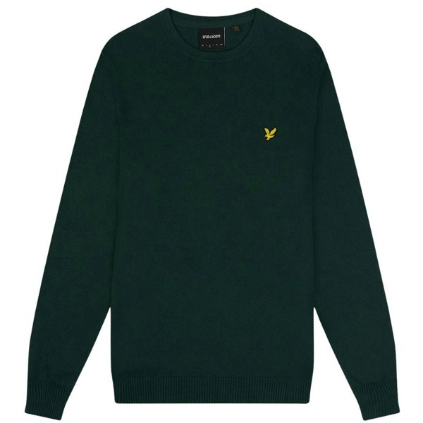 Lyle & Scott Cotton Merino Pull-over Jumper - Dark Green