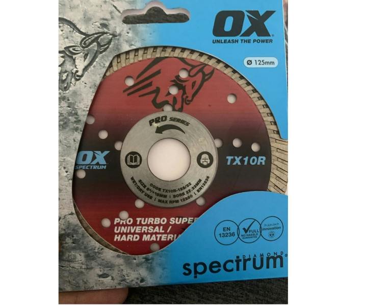 OX Tools TX10R 125 22mm OX-TX10R Spectrum Superior Turbo Diamond Blade