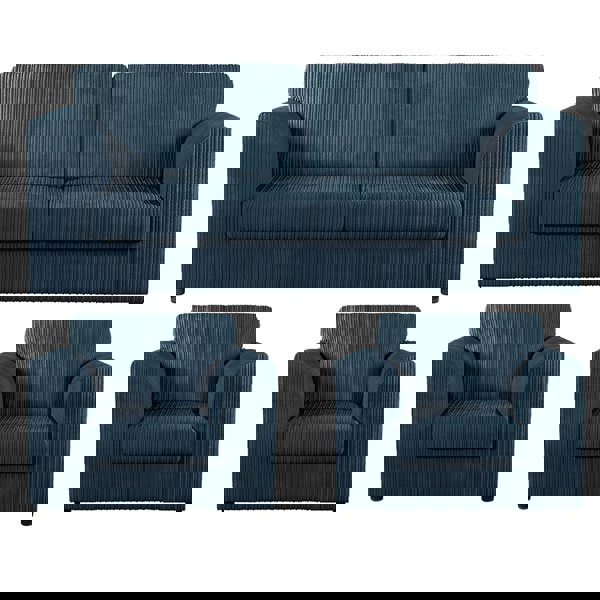 Furnishings For Less Luxor Full Jumbo Cord 3 Seater and 2 x Armchairs - Full Back